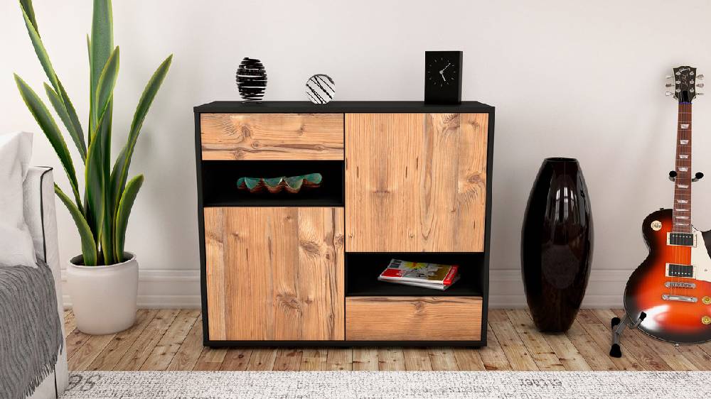 Stil Zeit Möbel Sideboard Carmelina, Pinie (92x79x35cm) Black Friday