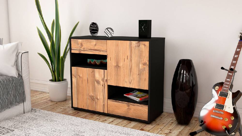 Stil Zeit Möbel Sideboard Carmelina, Pinie (92x79x35cm) Black Friday