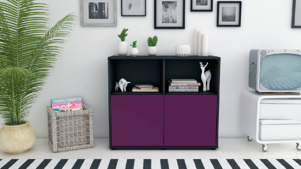 Stil Zeit Möbel Sideboard Camilla, Lila (92x79x35cm) Vatertagsangebot