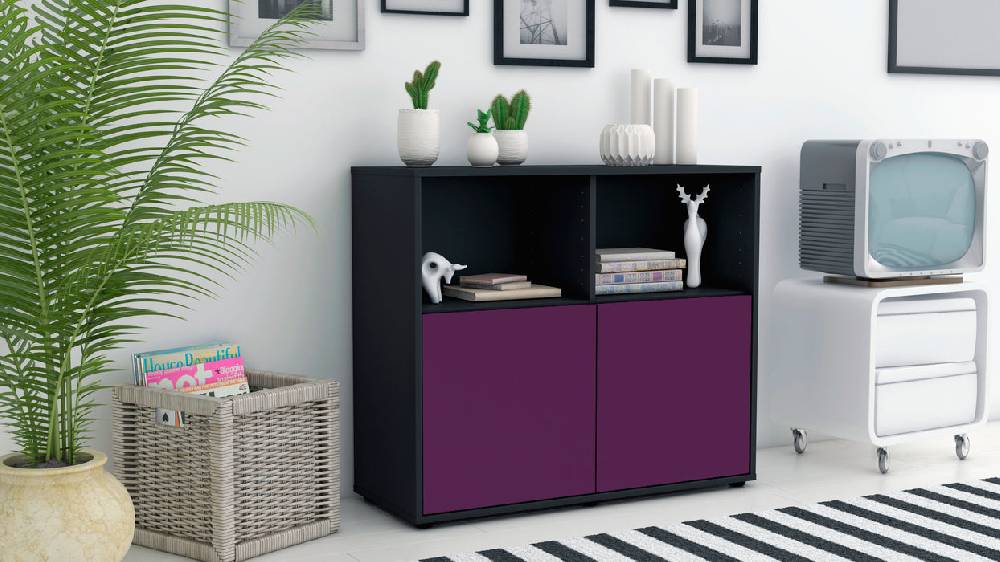 Stil Zeit Möbel Sideboard Camilla, Lila (92x79x35cm) Vatertagsangebot