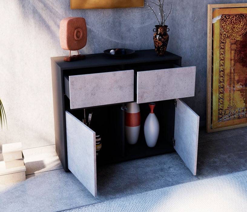 Stil Zeit Möbel Sideboard Brunilde, Beton (92x79x35cm) Valentinstagsangebot