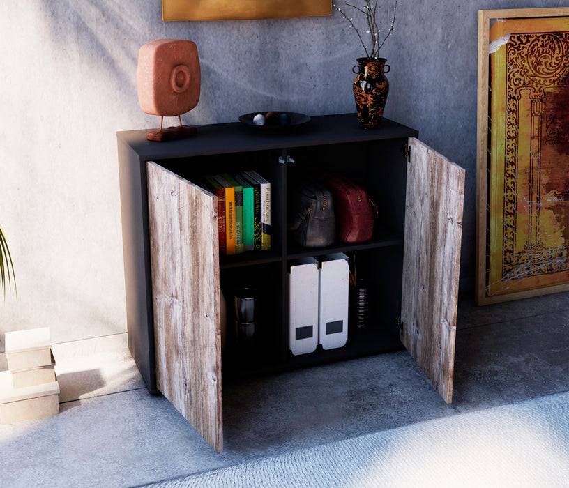 Stil Zeit Möbel Sideboard Blanka, Walnuss (92x79x35cm) Top Angebot