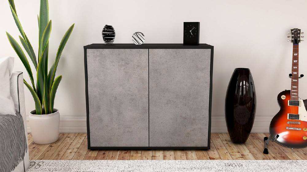 Stil Zeit Möbel Sideboard Blanka, Beton (92x79x35cm) Neueste Mode
