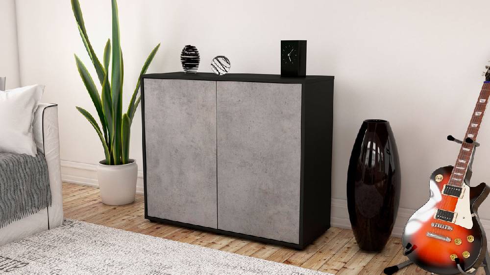 Stil Zeit Möbel Sideboard Blanka, Beton (92x79x35cm) Neueste Mode