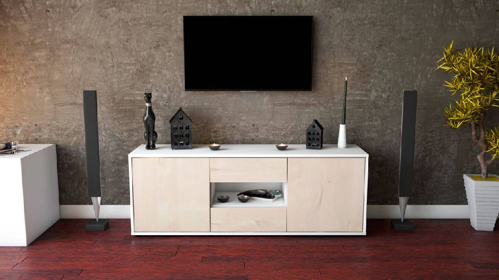 Stil Zeit Möbel Lowboard Antonella, Zeder (136x49x35cm) Online Outlet