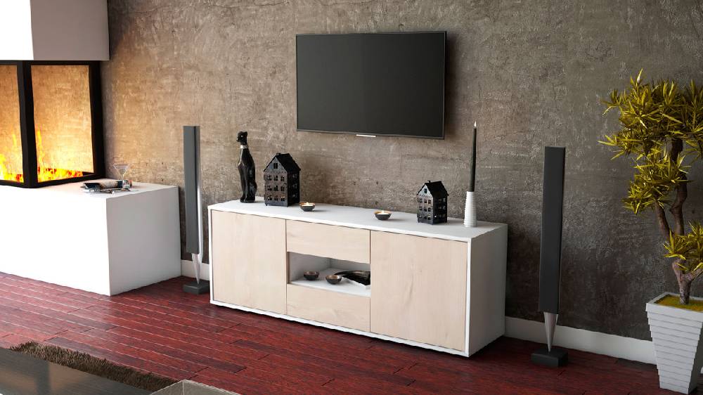 Stil Zeit Möbel Lowboard Antonella, Zeder (136x49x35cm) Online Outlet