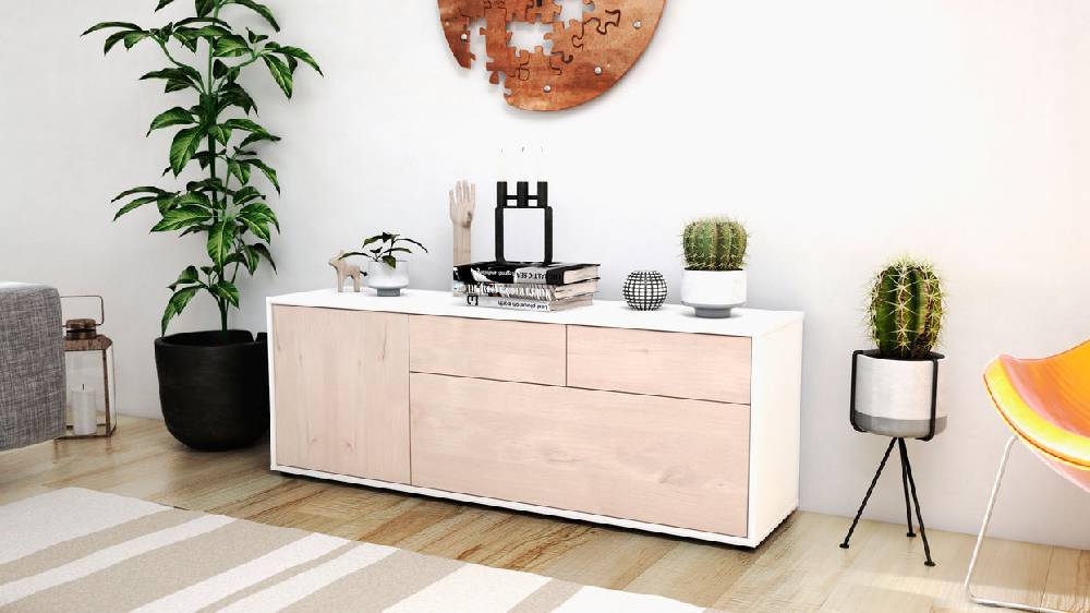 Stil Zeit Möbel Lowboard Annabell, Zeder (136x49x35cm) Exklusive Angebote