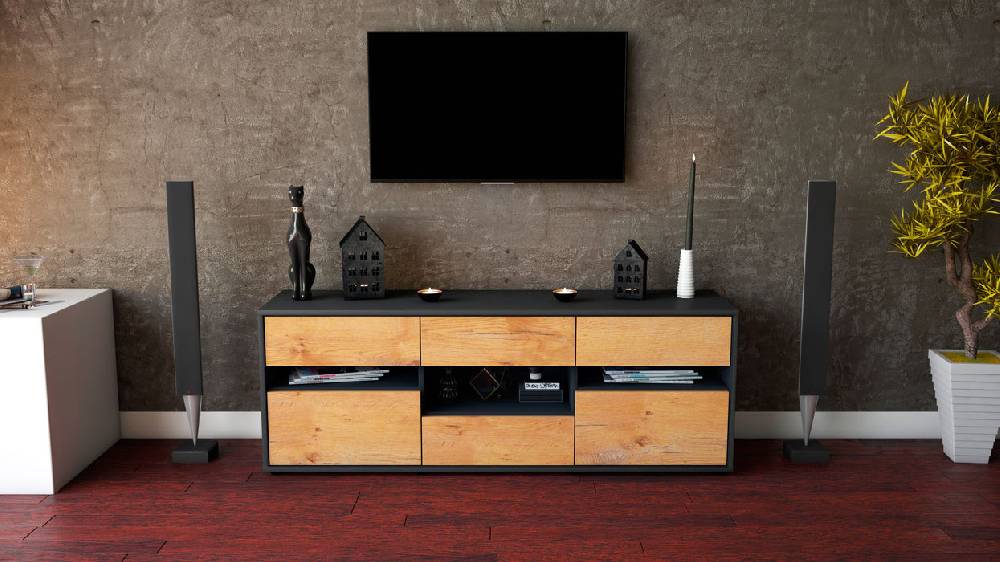 Stil Zeit Möbel Lowboard Annamaria, Eiche (136x49x35cm) Neueste Stile