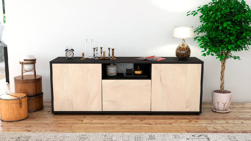 Stil Zeit Möbel Lowboard Andreana, Zeder (136x49x35cm) Bis zu 60% Rabatt