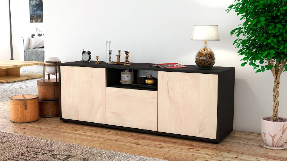 Stil Zeit Möbel Lowboard Andreana, Zeder (136x49x35cm) Bis zu 60% Rabatt