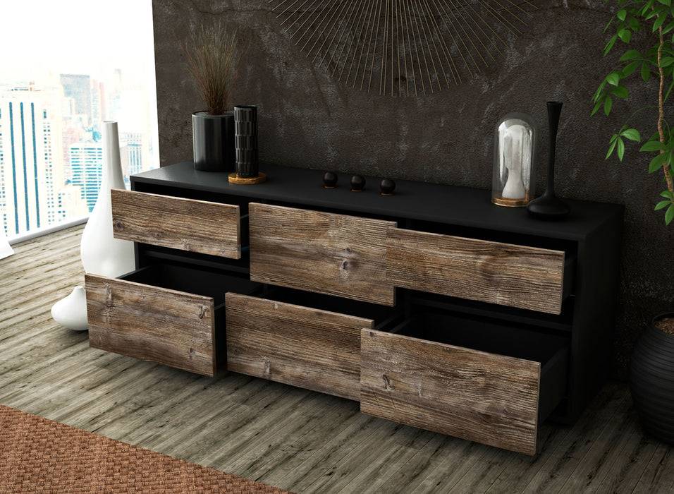 Stil Zeit Möbel Lowboard Andrea, Eiche (136x49x35cm) Bis zu 65% Rabatt
