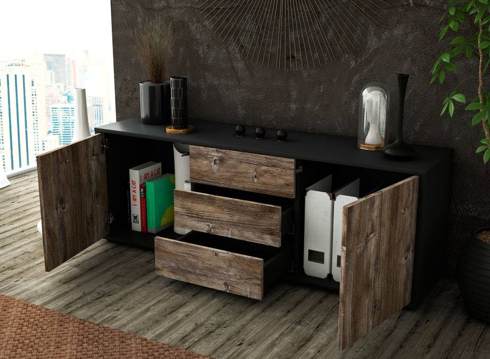 Stil Zeit Möbel Lowboard Ameline, Pinie (136x49x35cm) Sonderangebot der Fabrik
