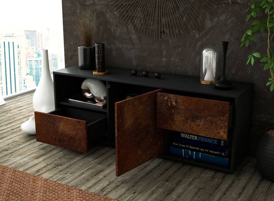 Stil Zeit Möbel Lowboard Ambra, Rost (136x49x35cm) Bis zu 55% Rabatt