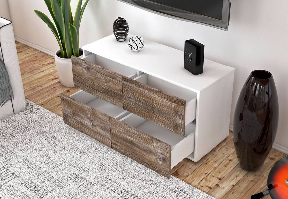 Stil Zeit Möbel Lowboard Aella, Pinie (92x49x35cm) Outlet