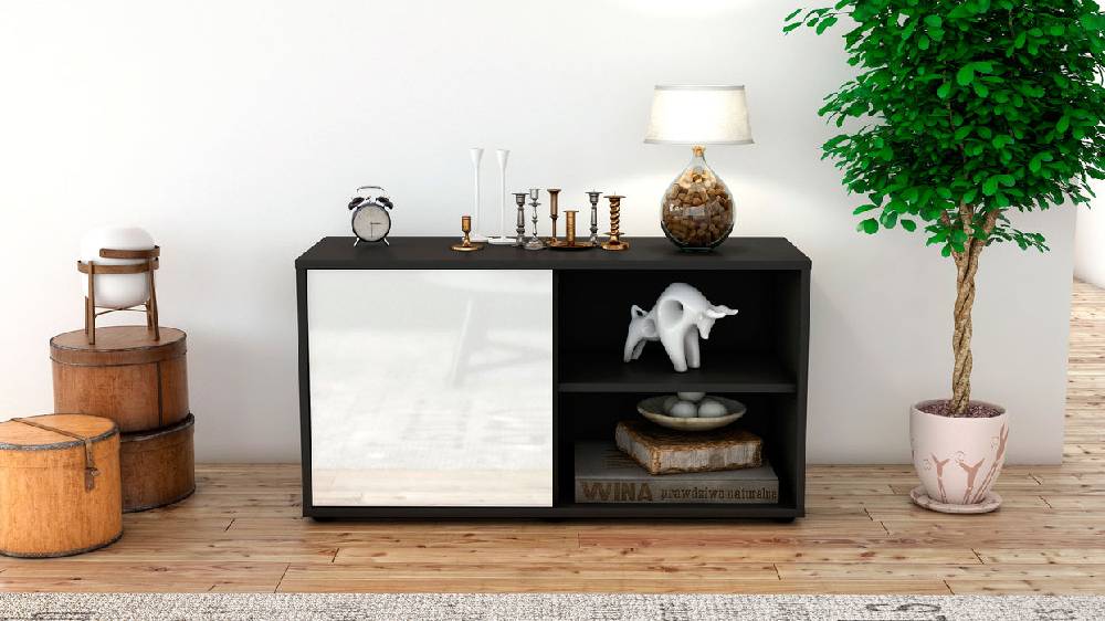 Stil Zeit Möbel Lowboard Adelia, Weiß (92x49x35cm) Fabrikpreis