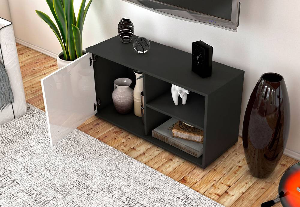 Stil Zeit Möbel Lowboard Adelia, Weiß (92x49x35cm) Fabrikpreis