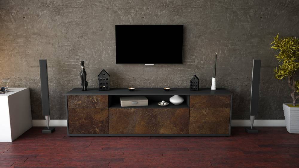 Stil Zeit Möbel Lowboard Bernadetta, Rost (180x49x35cm) Preisnachlass