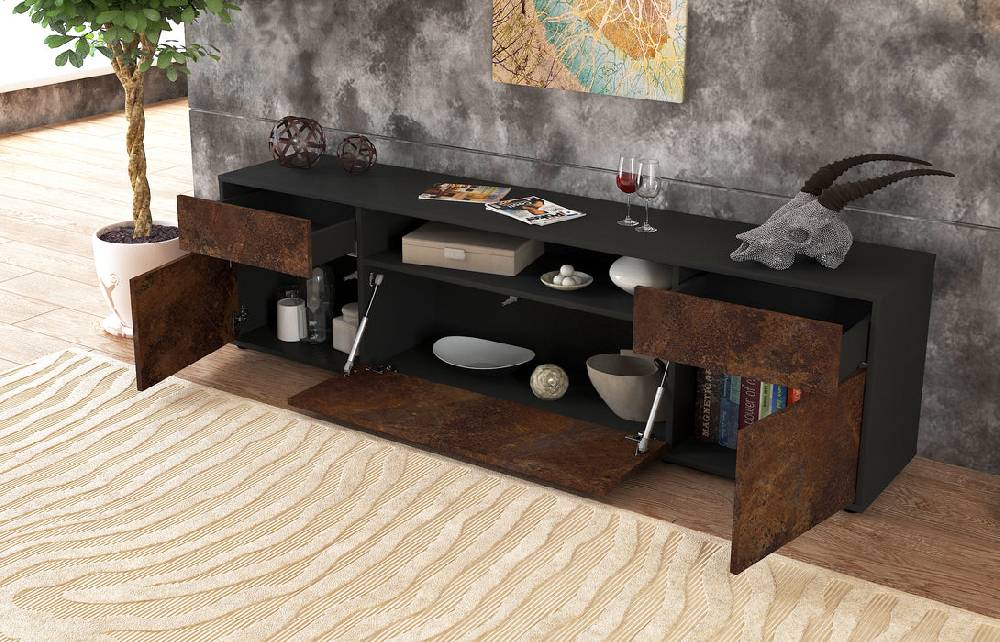 Stil Zeit Möbel Lowboard Bernadetta, Rost (180x49x35cm) Preisnachlass