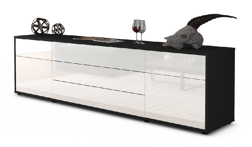 Stil Zeit Möbel Lowboard Benita, Weiß (180x49x35cm) Cyber Monday