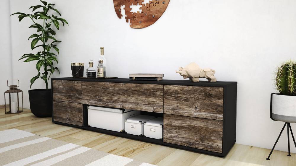 Stil Zeit Möbel Lowboard Babetta, Treibholz (180x49x35cm) Vatertagsangebot