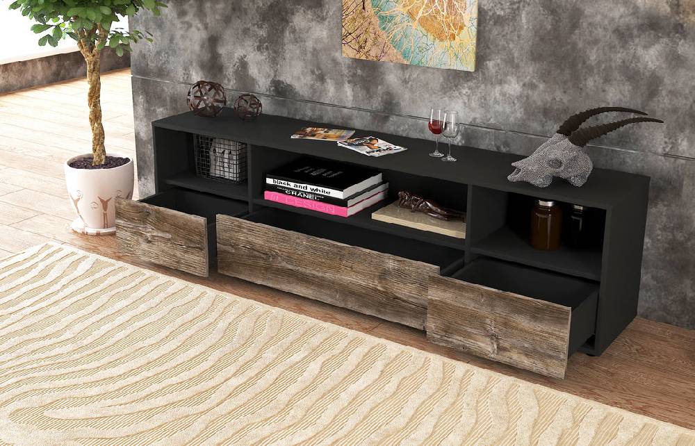 Stil Zeit Möbel Lowboard Aurelia, Zeder (180x49x35cm) Top Angebot