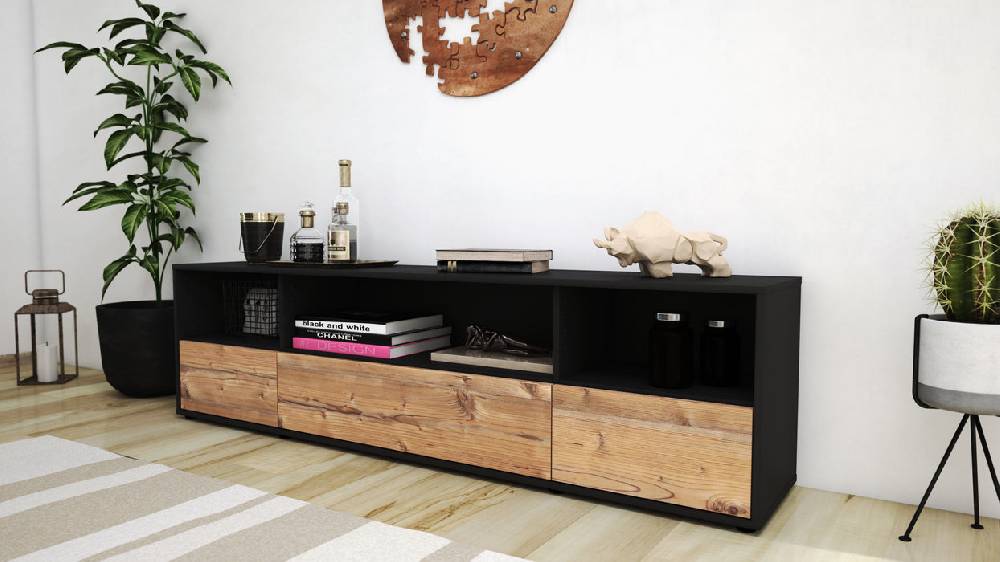 Stil Zeit Möbel Lowboard Aurelia, Pinie (180x49x35cm) Neueste Mode
