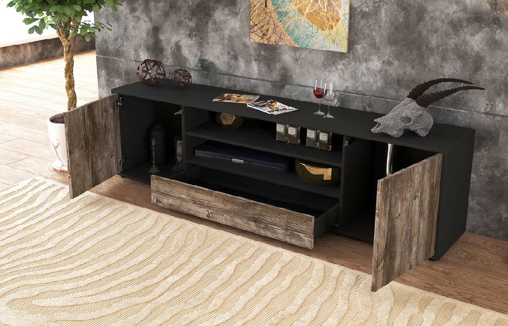 Stil Zeit Möbel Lowboard Armida, Pinie (180x49x35cm) Blitzangebot