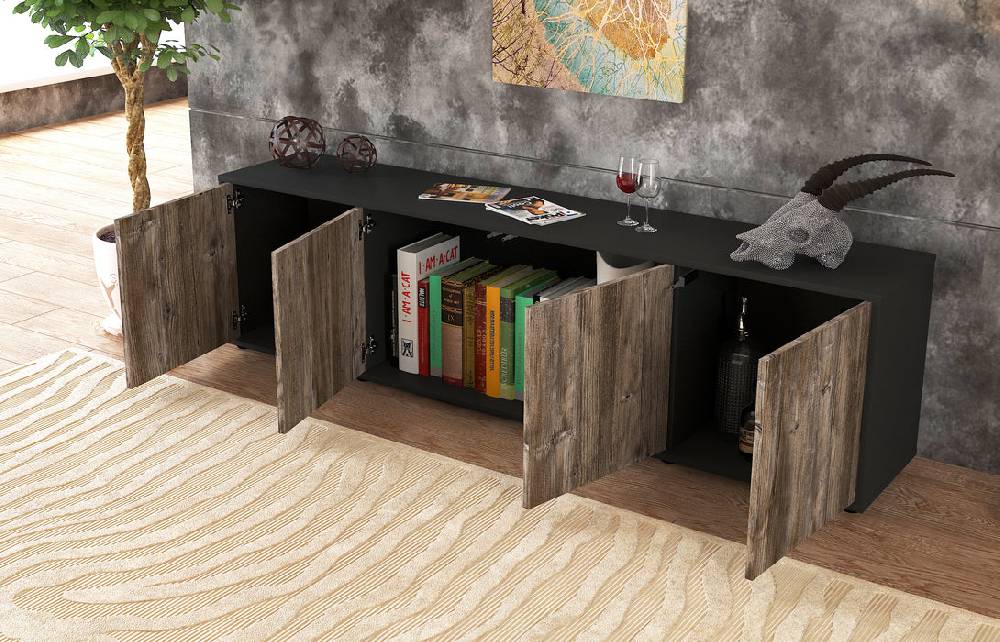 Stil Zeit Möbel Lowboard Antonia, Pinie (180x49x35cm) Super Sparpreis