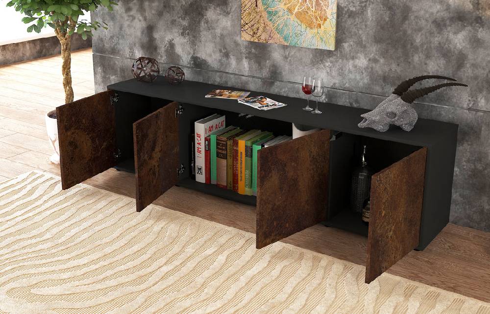 Stil Zeit Möbel Lowboard Antonia, Rost (180x49x35cm) Wochenangebot