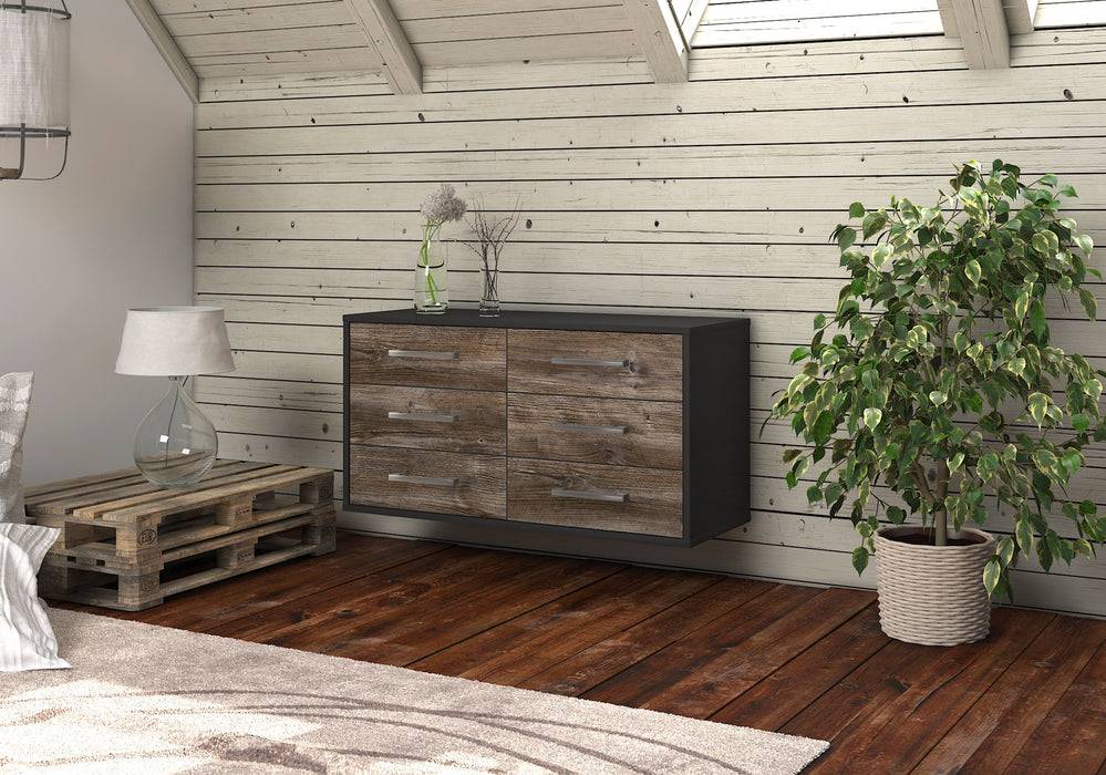 Stil Zeit Möbel Lowboard Baltimore, Treibholz, hängend mit Griffen (92x49x35cm) Osterangebot
