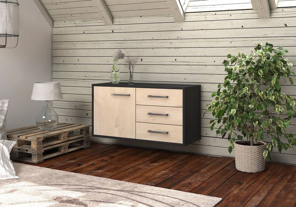 Stil Zeit Möbel Lowboard Fort Worth, Zeder, hängend mit Griffen (92x49x35cm) Speichern exportieren
