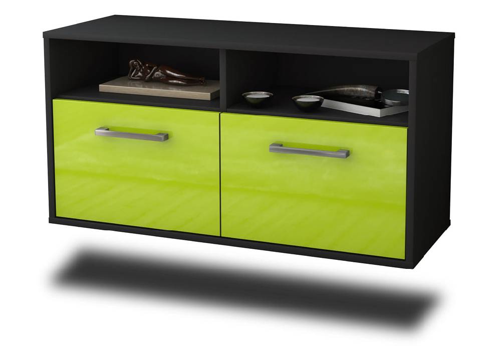 Stil Zeit Möbel Lowboard Columbus, Gruen, hängend mit Griffen (92x49x35cm) Begrenztes Angebot