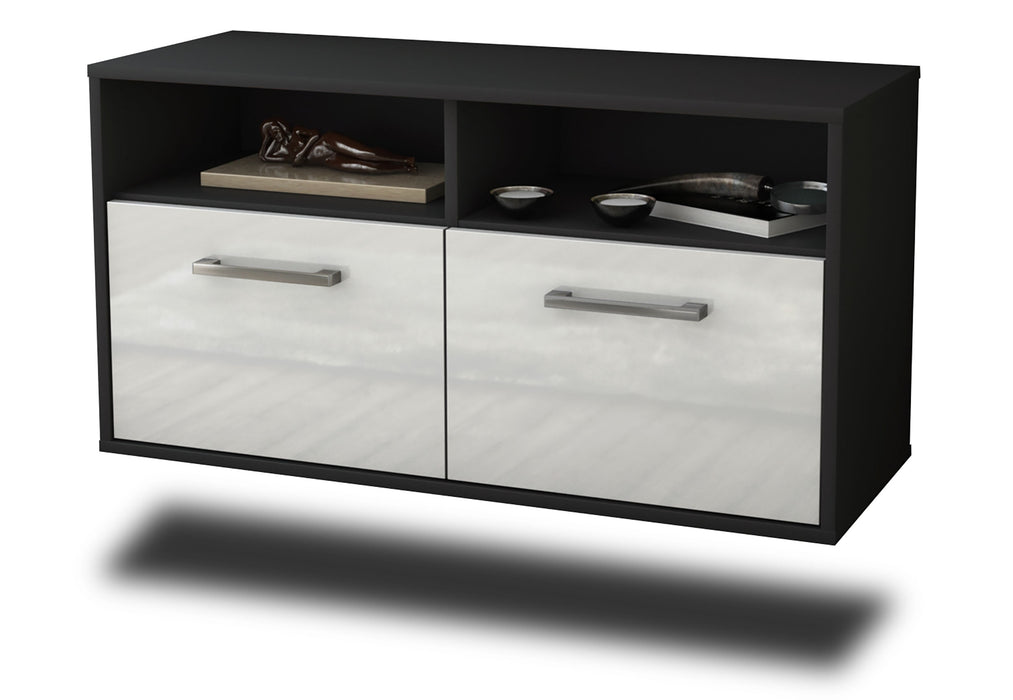 Stil Zeit Möbel Lowboard Columbus, Weiß, hängend mit Griffen (92x49x35cm) Online Shopping