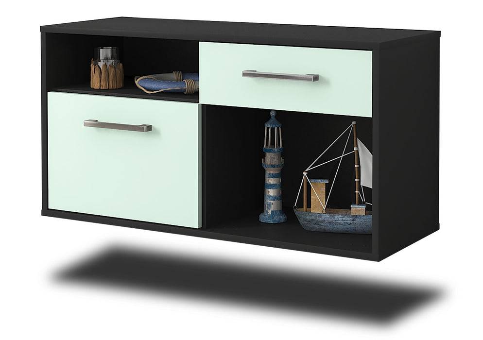 Stil Zeit Möbel Lowboard San Francisco, Mint, hängend mit Griffen (92x49x35cm) Top Angebot