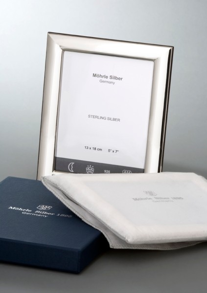 Stock Fachmann Silberrahmen Bilderrahmen Silber Kreuzband von Mörhle Silber Deutschland im Angebot