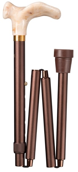 Stock Fachmann Gehstock Deluxe Comfort Faltstock Marmoriert Bronze