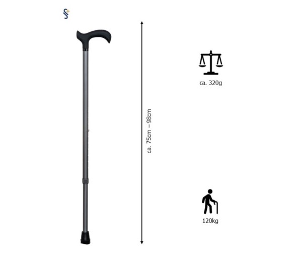 Stock Fachmann Gehstock Melbourne höhenverstellbar Auslauf