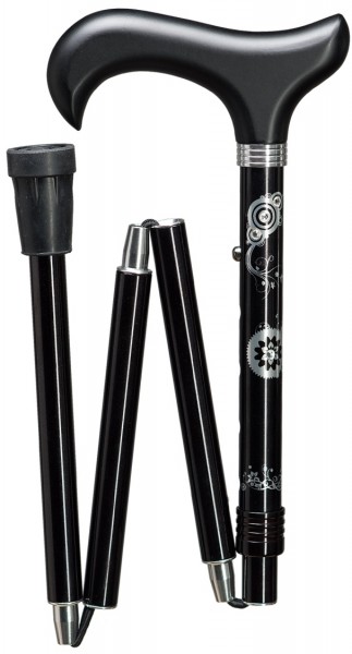 Stock Fachmann Gehstock Deluxe Schlank Faltstock Strass Tattoo Blitzverkäufe