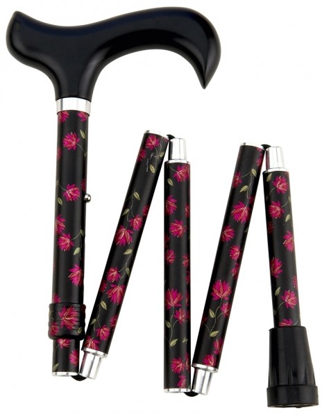 Stock Fachmann Gehstock Deluxe Supermini Faltstock Fleur