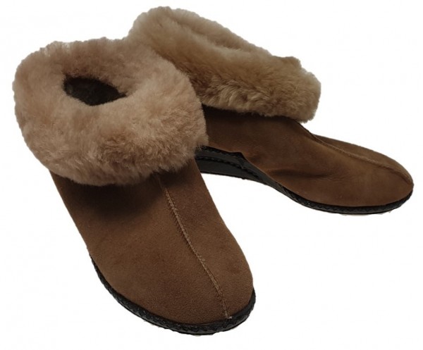 Stock Fachmann Fellschuhe aus Lammfell mit fester Sohle, Gr. 37