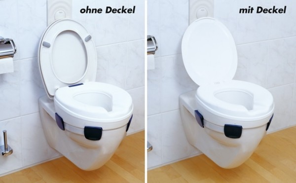 Stock Fachmann Toilettensitzerhöher Clipper mit Deckel Schlussverkauf