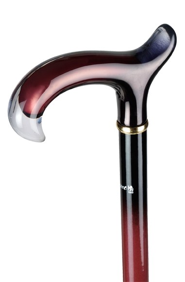 Stock Fachmann Gehstock Derbygriff Acryl mit Farbverlauf