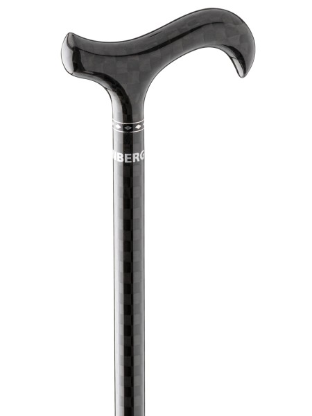 Stock Fachmann Gehstock Derbygriff Carbon Schachbrett