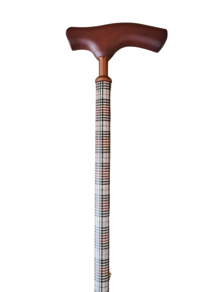 Stock Fachmann Gehstock Fritzgriff höhenverstellbar Tartan