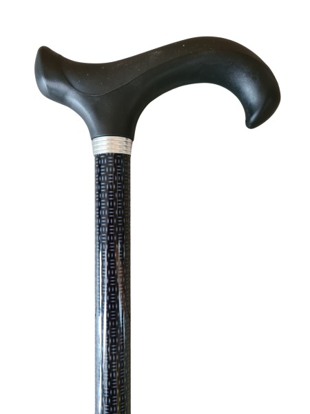 Stock Fachmann Gehstock Derbygriff höhenverstellbar Black & Grey