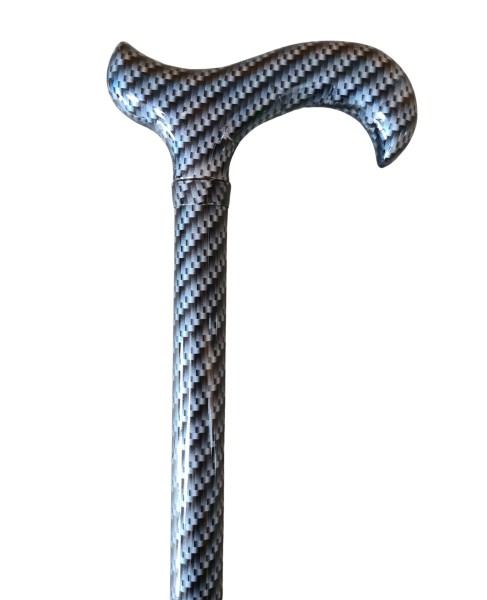 Stock Fachmann Gehstock Derbygriff höhenverstellbar Carbonoptik