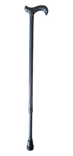 Stock Fachmann Gehstock Derbygriff höhenverstellbar Carbonoptik Auslauf