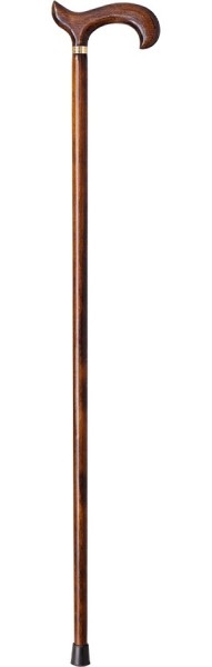 Stock Fachmann Gehstock Derbygriff dunkelbraun mit Chromring Angebote
