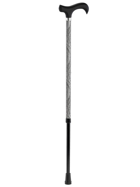 Stock Fachmann Gehstock Derbygriff höhenverstellbar mit reflektierendem Schaft im Angebot