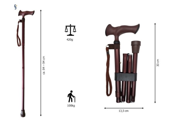 Stock Fachmann Faltstock Escort bronze Auslauf